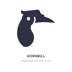 hornbill icon on white background. Simple element illustration from Animals concept. © zaurrahimov
