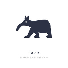 tapir icon on white background. Simple element illustration from Animals concept.