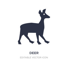 deer icon on white background. Simple element illustration from Animals concept.