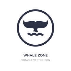 whale zone icon on white background. Simple element illustration from Animals concept.