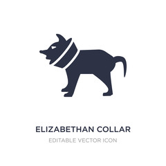 elizabethan collar icon on white background. Simple element illustration from Animals concept.