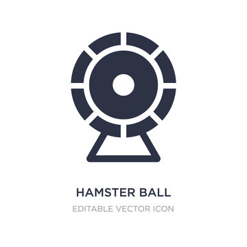 Hamster Ball Icon On White Background. Simple Element Illustration From Animals Concept.