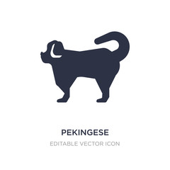 pekingese icon on white background. Simple element illustration from Animals concept.