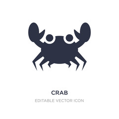 crab icon on white background. Simple element illustration from Animals concept.