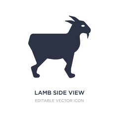 lamb side view icon on white background. Simple element illustration from Animals concept.