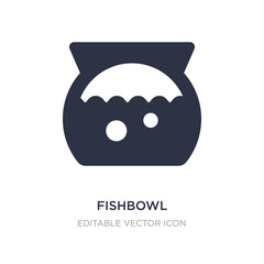 fishbowl icon on white background. Simple element illustration from Animals concept.