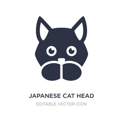 japanese cat head icon on white background. Simple element illustration from Animals concept.