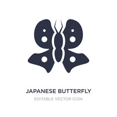 japanese butterfly icon on white background. Simple element illustration from Animals concept.