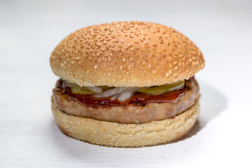 hamburger isolated on white background