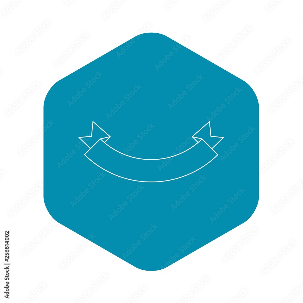 Poster ribbon flag icon. outline illustration of ribbon flag vector icon for webicon. outline illustration 
