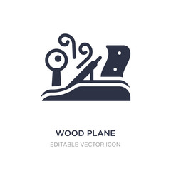 wood plane icon on white background. Simple element illustration from Architecture and city concept.