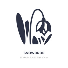 snowdrop icon on white background. Simple element illustration from Architecture and city concept.