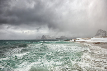 A stormy day in the Lofoten archipelago