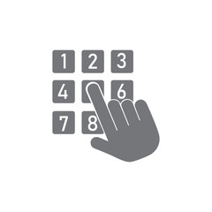 enter number pin icon