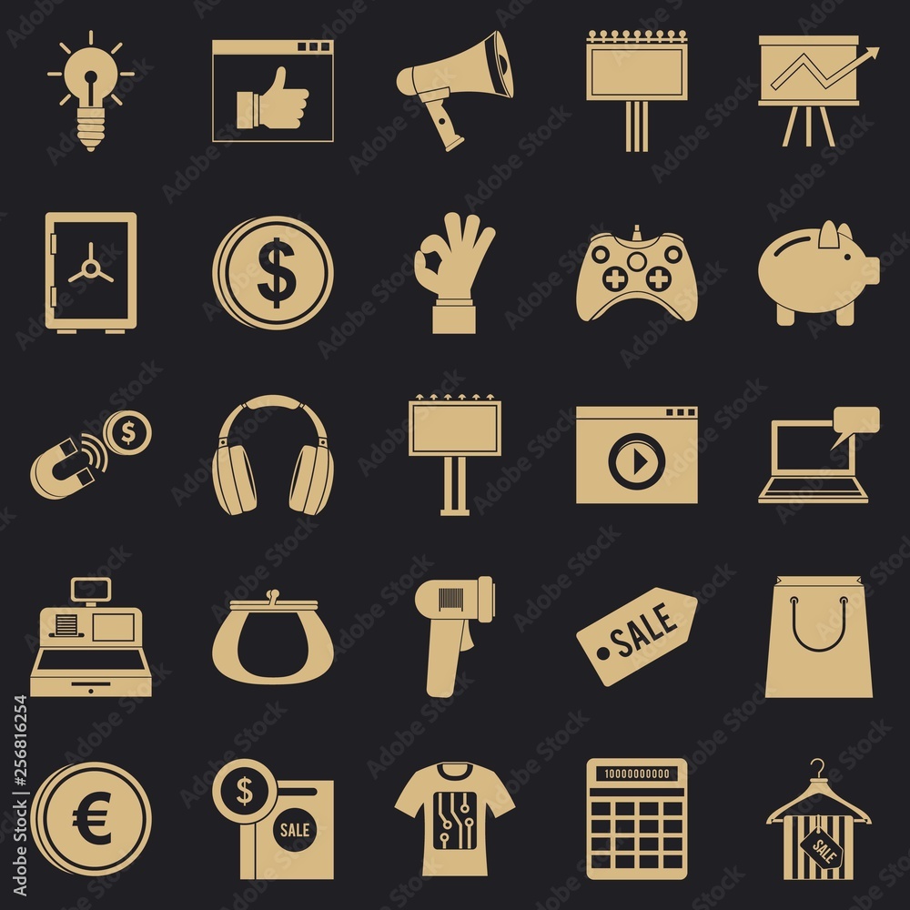Poster digital distribution icons set. simple set of 25 digital distribution vector icons for web for any d