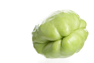 Fresh chayote fruits (Sechium edulis) isolated on white