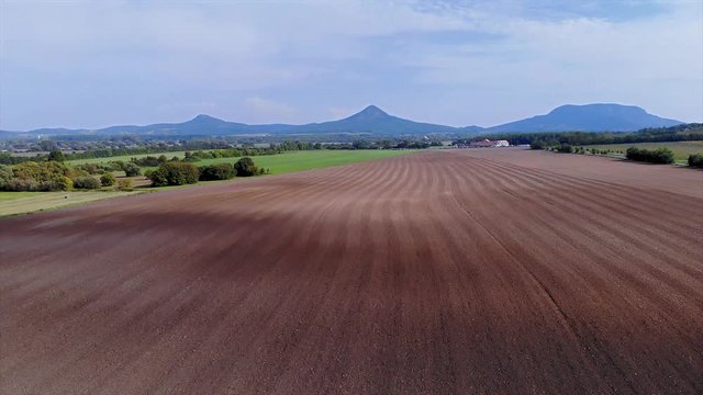 Drone footage from a Hungarian plow land 