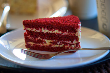 Red velvet cheesecake.