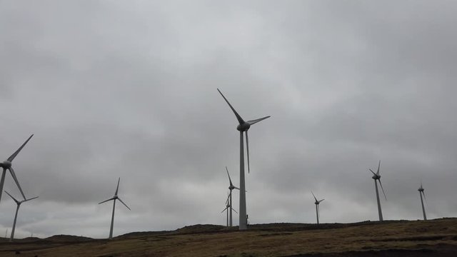 Wind generators on a cloudy day