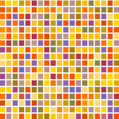 Mosaic of a bright colorful squares on a white background.
