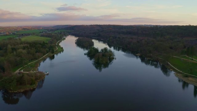 The stunning Trentham Gardens Estate in Stoke on Trent, a popular attraction for families and outdoor live events, landscaped gardens and a beautiful lake for water sports and boat trips,