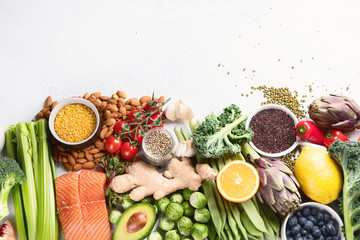 Selection of healthy food