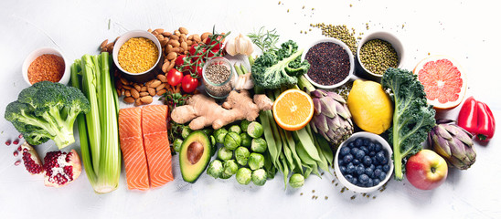 Selection of healthy food