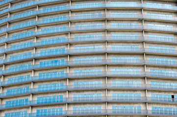 blue skyscraper windows bright texture