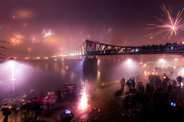 Fototapeta na wymiar New year's eve in Frankfurt