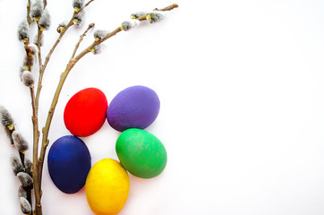 Festive painted eggs for Easter.