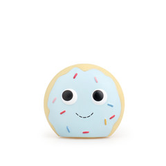 Children's cute toy food with a smile on a white background