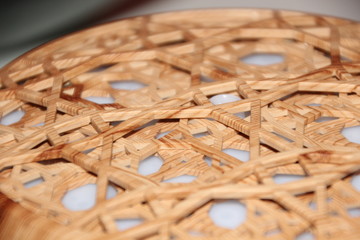 Foto ricamo con il legno