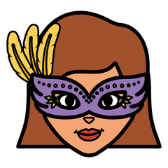 beautiful brazilian garota head character