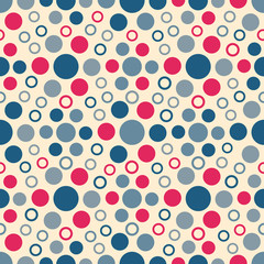 Fototapeta na wymiar Seamless abstract geometric pattern with the image of multicolored circles. 