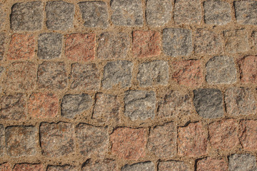 Cobbles on the territory of the Kazan Kremlin, Russia.