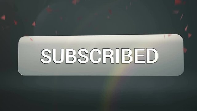 3d Subscribe Button Explosion on Black