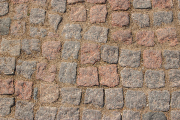 Cobbles on the territory of the Kazan Kremlin, Russia.