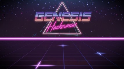first name Genesis in synthwave style