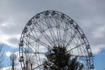 Russia. Khabarovsk-March 2019: View of the Ferris wheel
