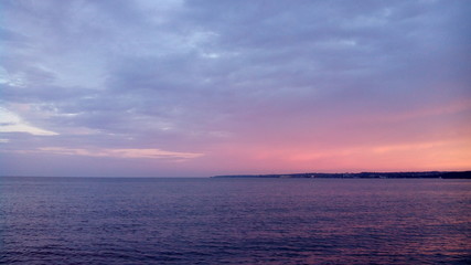 sunset over the sea