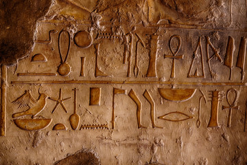 hieroglyph in temple of queen hatsepsut