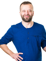 Fototapeta premium Nice adult bearded guy