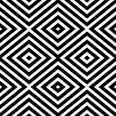 Pattern of concentric black and white rhombuses