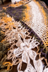 handcrafted knitted shawl