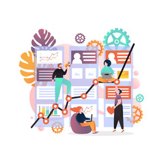 Website seo services vector concept for web banner, website page