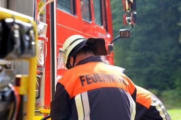 Feuerwehrmann im Einsatz