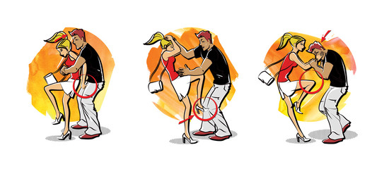 Women's self defense advices, set sexual assault prevention and protection