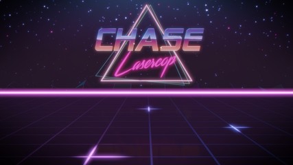 first name Chase in synthwave style