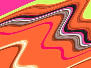 Orange red gray fluid lines, geometries vivid background and texture