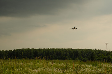 the plane is landing